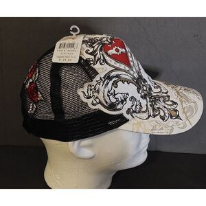 New With Tags Blazing Roxi Hat Cap Embroidered Roses Summer Womens Adjusta#425